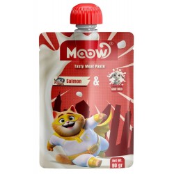 Moow Taze Somon Balıklı Keçi Sütlü Kedi Et Ezmesi 90 gr