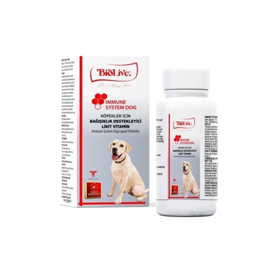 Biolive Immune Dog Köpekler İçin Bağışıklık Destekleyici Sıvı Vitamin 100ml