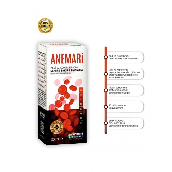 Animari Demir Bakır B vitamini damlası 50 ml