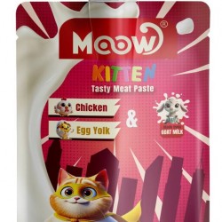 Moow Yavru Kedi İçin Tavuklu Keçi Sütlü Kedi Et Ezmesi 90 gr