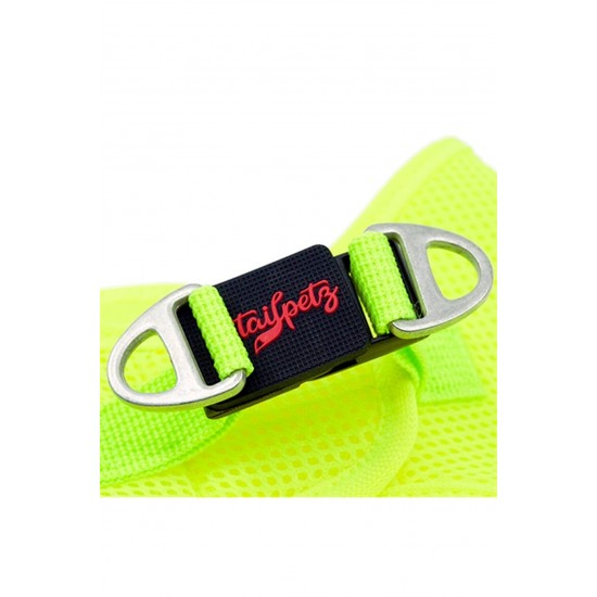 Tailpetz Air Mesh Köpek Göğüs Tasması XSmall 32x36 cm Neon Lime