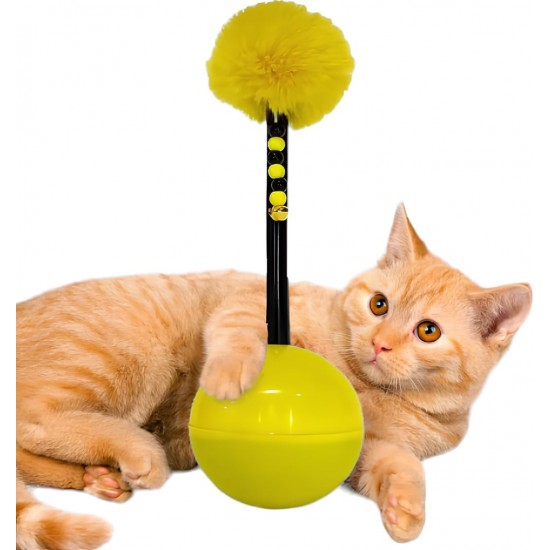 Dev Hacıyatmaz Devrilmeyen Kedi Oyuncağı XXL 33 CM Tüylü Zilli Oyuncak 1 Adet