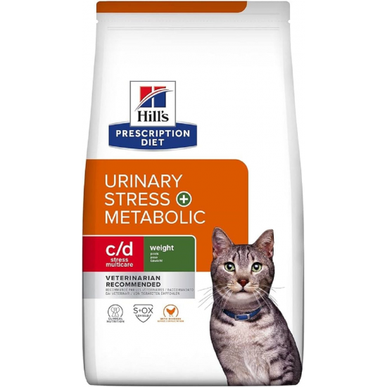 Hills Prescription Diet Urinary Stress + Metabolic c/d Multicare Tavuklu Kedi Kuru Maması 3 kg
