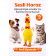 Sesli Horoz Eğlenceli Köpek ve Kediler İçin Sesli Öten Horoz Oyuncak 15 cm
