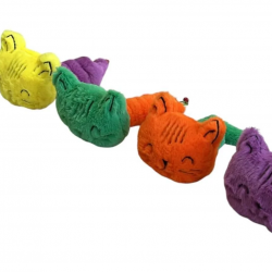 Sesli Peluş Yaylı Mutlu Kedi Köpek Oyuncağı 26 cm Çeşitli Renklerde
