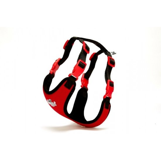 Doggie Havalı Köpek Göğüs Tasması 30x35 cm Kırmızı