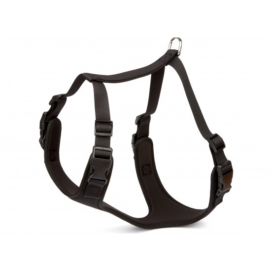 Doggie Havalı Ped Dokuma Köpek Göğüs Tasması 50/70 cm Siyah
