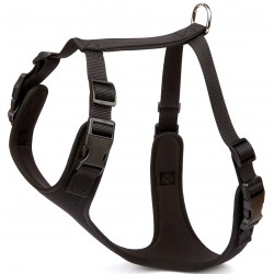 Doggie Havalı Ped Dokuma Köpek Göğüs Tasması 60/85 cm Siyah
