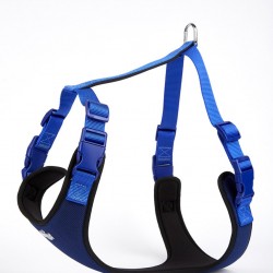 Doggie Softlu Siyah Köpek Bel Tasması 60/85 cm Mavi