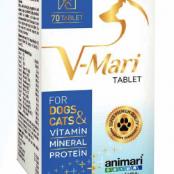 Animari V-Mari Kedi Köpek Vitamin Mineral Protein Tablet 70 adet