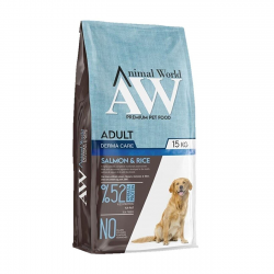 Animal World Derma Care Somonlu ve Pirinçli Yetişkin Köpek Maması 15kg