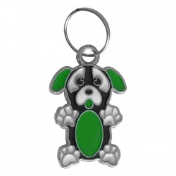 Köpek Tasma Aksesuarı Şaşkın Köpek 1.5×2.5 cm Yeşil