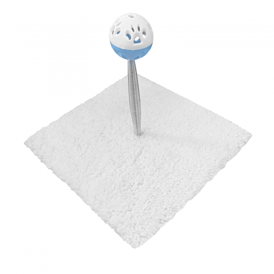 Yaylı Toplu Hacıyatmaz Kedi Aktivite Oyuncağı 16-20 cm Beyaz