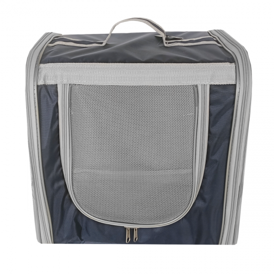 Markapet Çift Cam Kedi Köpek Taşıma Çantası 32x40x42 cm Lacivert