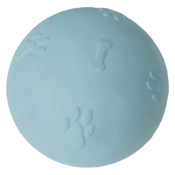Pati Desenli Termoplastik Sert Köpek Oyun Topu 6 cm Small Açık Mavi