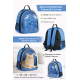 Kalpli Patili Astronot Şeffaf Taşıma Sırt Çantası Mavi 24x32x42 cm