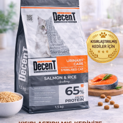 Decent Sterilised Urinary Care Balıklı ve Pirinçli Kısırlaştırılmış Kedi Maması 1.5 Kg