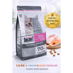 Decent Kitten Tavuk & Deniz Ürünlü Yavru Kedi Maması 1,5 Kg