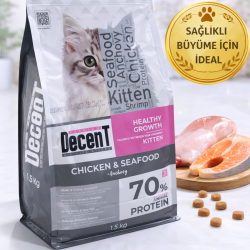 Decent Kitten Tavuk & Deniz Ürünlü Yavru Kedi Maması 1,5 Kg