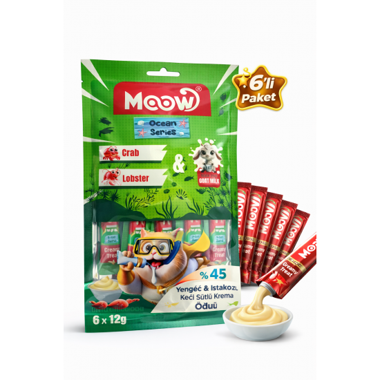 Ocean Series Yengeç & Istakozlu Keçi Sütlü Kedi Krema Ödülü 6x12g
