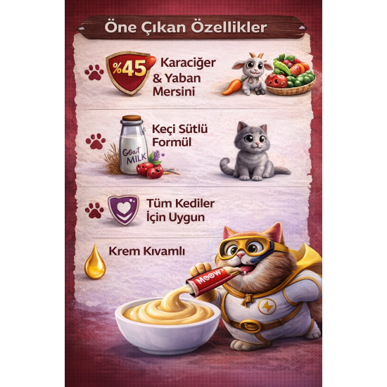 Ciğerli Kızılcıklı Keçi Sütlü Kedi Krema Ödülü 6x12g