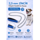 Zincir Köpek Gezdirme Kayışı Dayanıklı Çelik & Ergonomik Tutma Saplı 2,5 mm-120 cm Mavi