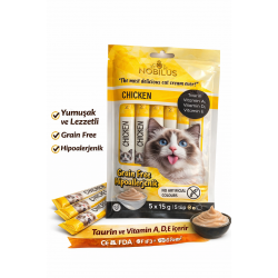 Nobilus Tavuklu Kedi Krema Ödül Maması 5 x 15 gr