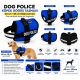 Dog Police Ayarlanabilir Köpek Göğüs Tasması Mavi-Siyah (60-85 cm)