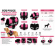Dog Police Ayarlanabilir Köpek Göğüs Tasması Pembe - Siyah (60-110 cm)