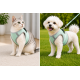 Nefes Alan Kumaş Air Mesh Kedi Köpek Göğüs Tasması X Small 32x36 cm Gri
