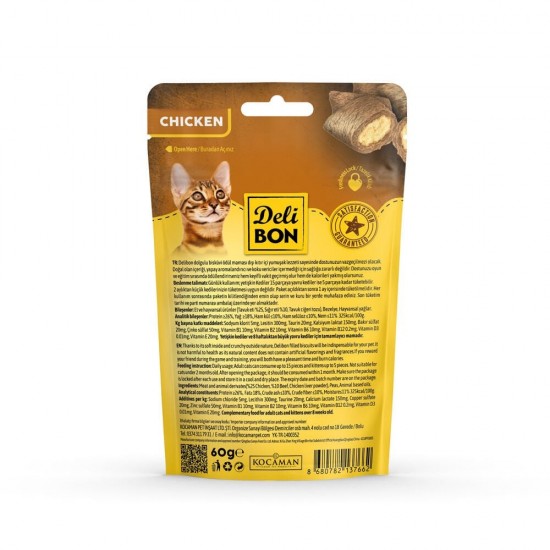 Delibon Cruncy İçi Dolgulu Ödül Bisküvisi - Tavuklu ve Naneli 60gr
