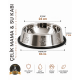 Köpekler İçin Pati Desenli Çelik Mama Su Kabı 33 Cm - 96 Oz - 3 LT