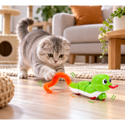 Kurmalı Hareketli Tekerlekli Komik Yılan Karışık Renkli 13 cm -30 cm