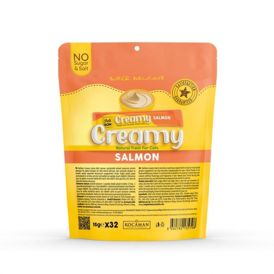 Delibon Krema Kedi Ödül Maması 15g 32 Adet Somonlu
