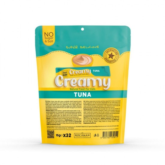 Delibon Krema Kedi Ödül Maması 15g 32 Adet Ton Balıklı