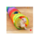 Gökkuşağı Desenli  Kedi Oyun Tüneli, Katlanabilir 125 cm