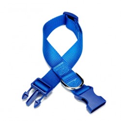 Doggie Dokuma Köpek Boyun Tasması 1,5 cm x 25-40 cm Mavi 15 kg