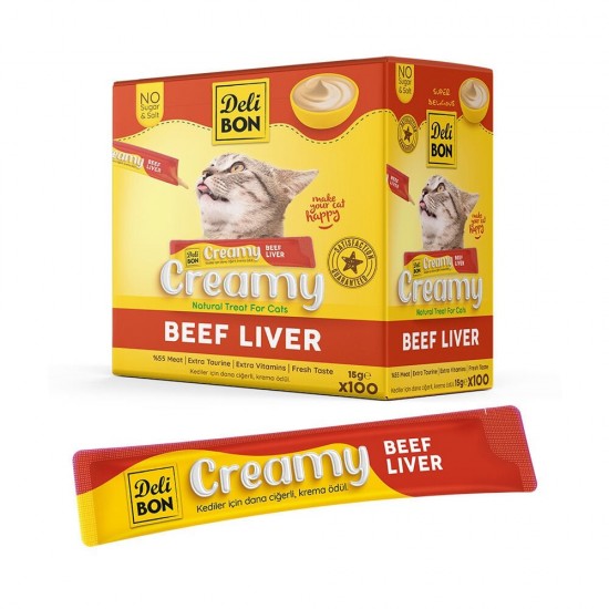 Delibon Krema Kedi Ödül Maması 15g 1 Adet Dana Ciğerli