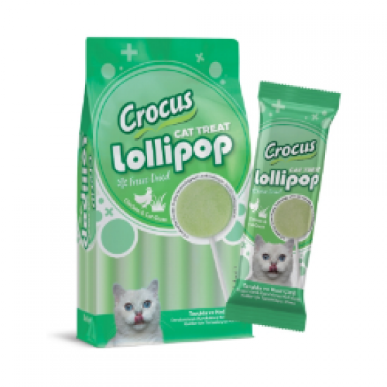 Crocus Tavuklu Ve Kedi Çimli Kedi Lolipop 10 lu paket ( 10x1,4 gr )