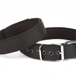 Doggie Konfor Seri Dokuma Köpek Boyun Tasması 5x60-70cm Siyah