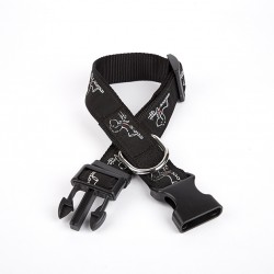 Doggie Köpek Desenli Dokuma Köpek Boyun Tasması 3 cm x 36-60 cm