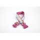 Doggie Pati Desenli Dokuma Köpek Boyun Tasması 3 cm x 36-60 cm Mor