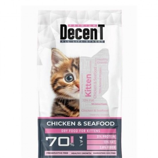 Decent Kitten Tavuk & Deniz Ürünlü Yavru Kedi Maması 1,5 Kg