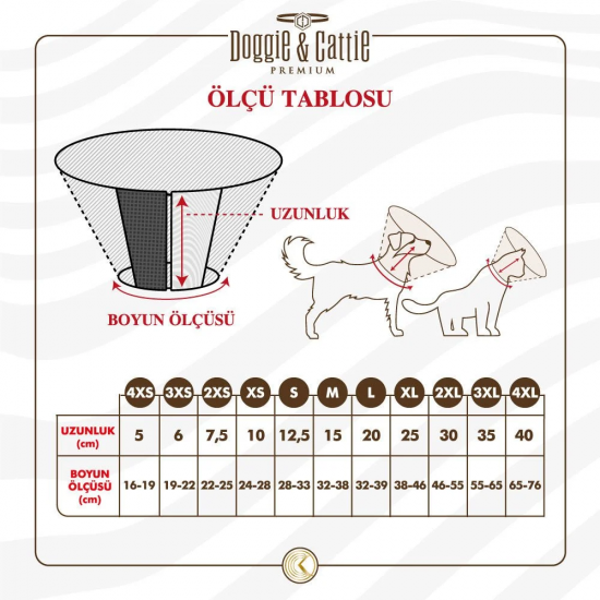 Doggie Comfort Kedi Köpek Yakalık S 12,5x28-33cm