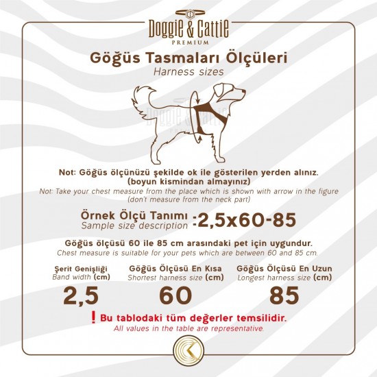 Doggie Comfort Ronin Köpek Bel Tasması 3cm-75 x 85 cm 3X-Large Mor