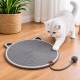 Kedi Kafa Figürlü Kedi Tırmalama Paspası 44 cm-113 cm Gri