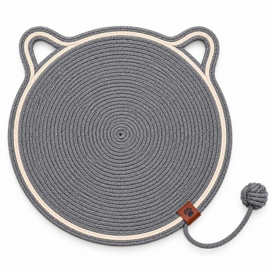 Kedi Kafa Figürlü Kedi Tırmalama Paspası 44 cm-113 cm Gri