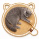 Kedi Kafa Figürlü Kedi Tırmalama Paspası 44 cm-113 cm Sarı