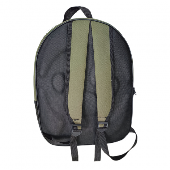 Kalpli Patili Astronot Şeffaf Taşıma Sırt Çantası Haki 24x32x42 cm