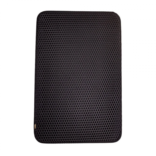 Cattie Kum Toplayıcı Fonksiyonel Kedi Paspası Altıgen 37-50 cm Siyah